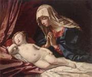 unknow artist The Modonna adoring the sleeping child France oil painting reproduction